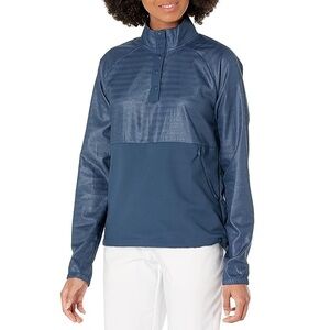 adidas 1/4 Snap Jacket Crew Navy Women’s Pull-over Lightweight EUC Golf Jacket